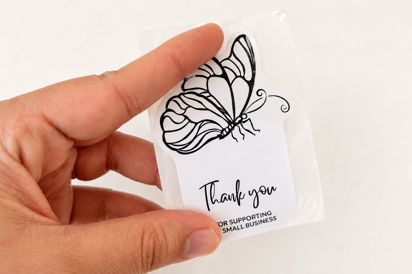 Butterfly Thank You Stickers