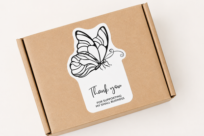 Butterfly Thank You Stickers