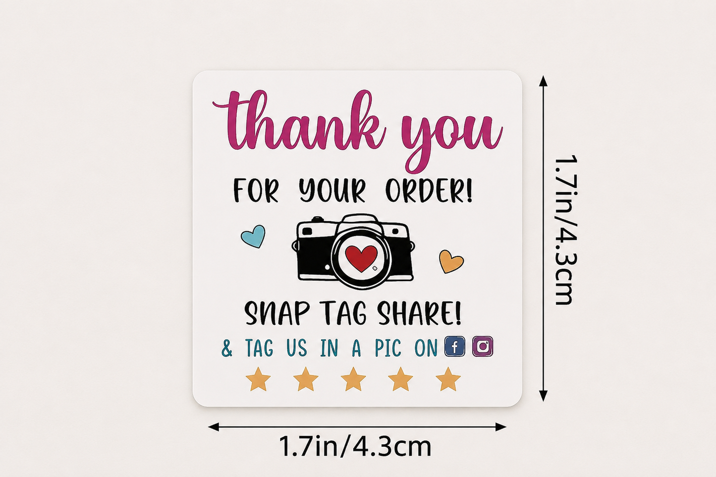 Thank You for Your Order Review Stickers
