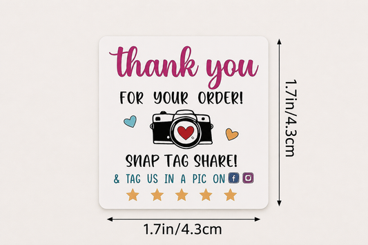 Thank You for Your Order Review Stickers