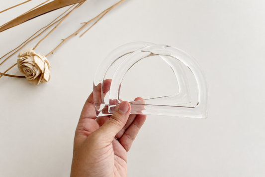 D Shape Clear Purse Handles