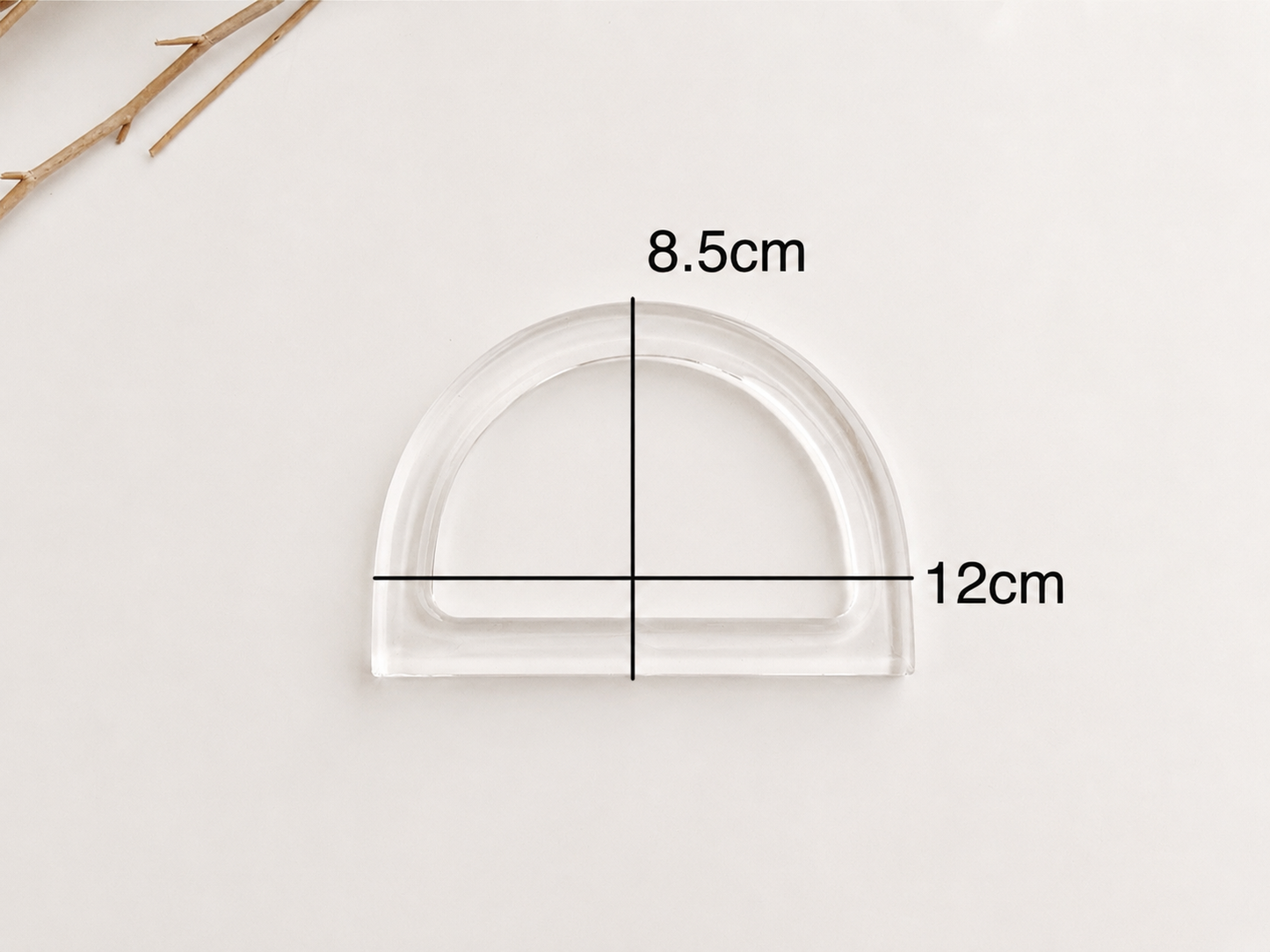 D Shape Clear Purse Handles