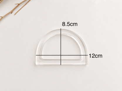 D Shape Clear Purse Handles