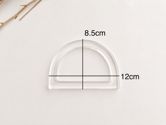 D Shape Clear Purse Handles