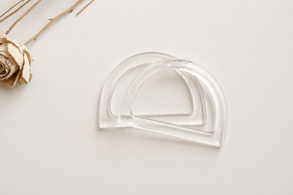 D Shape Clear Purse Handles