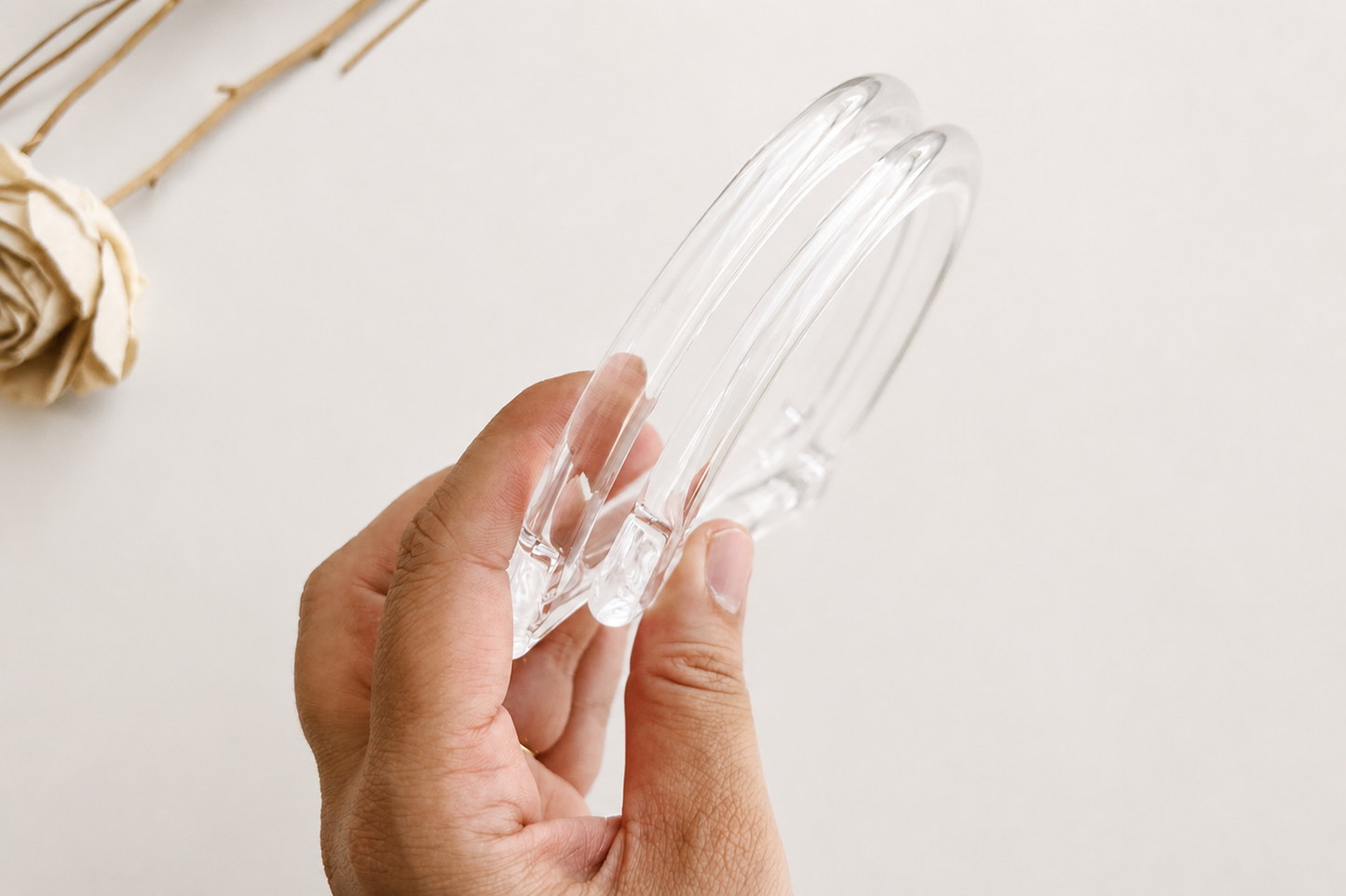D Shape Clear Purse Handles