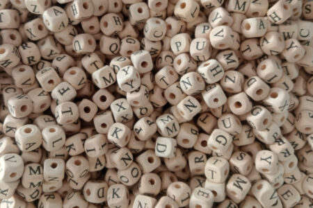 Wooden Alphabet Beads